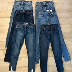 Bundle of size 28 skinny jeans— 6 pairs total. Abercrombie & Fitch & Joe’s Jeans
